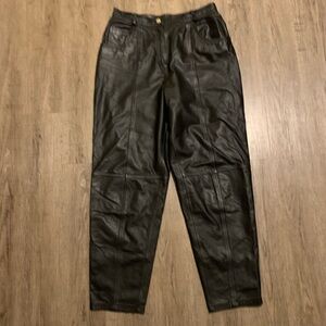 Together Black Leather Pants size 16 33x29”